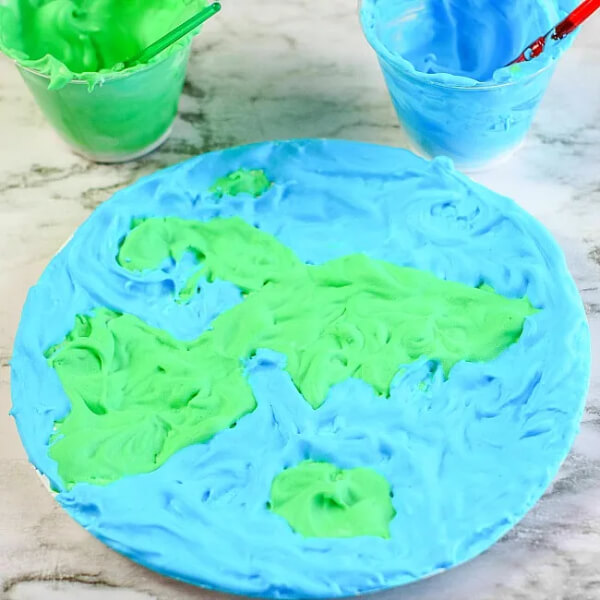 Earth Day Puffy Paint Craft For Preschool