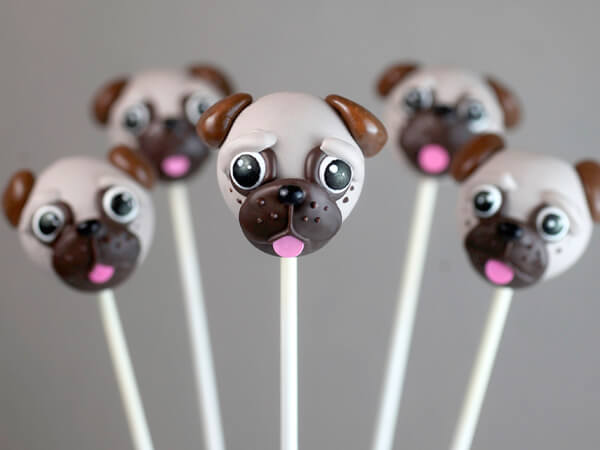 Cute Cake Ideas for Kids Pug Cake Pops For Birthday Party Cake