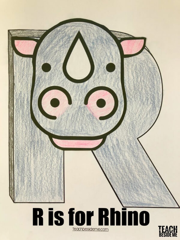 Rhinoceros Crafts & Activities for Kids Letter R Is For Rhino Craft