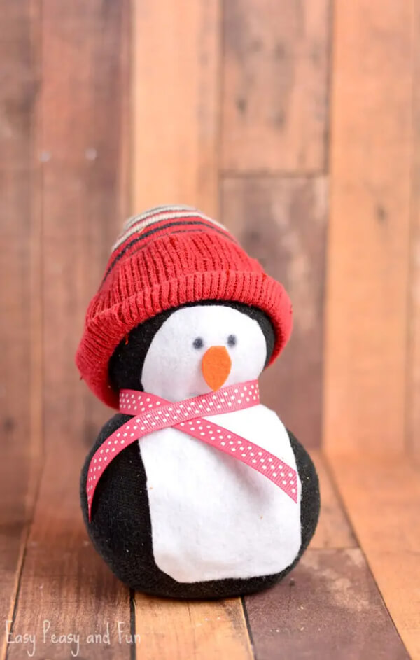 Craft Penguin With a Sock
