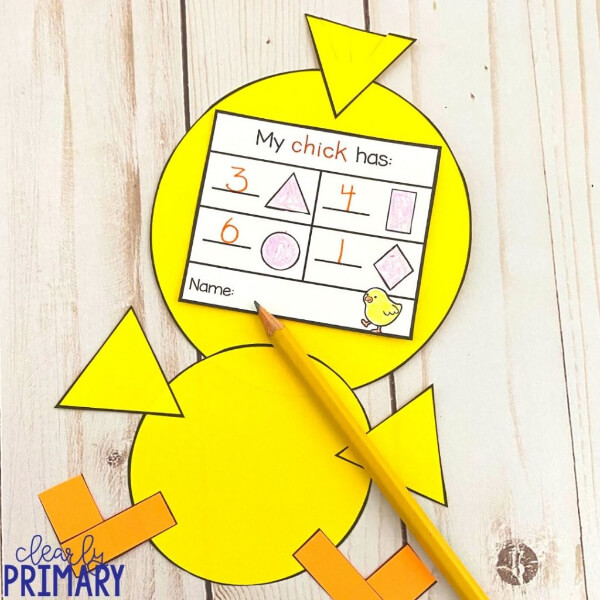 Simple Shape Chick Craft Activities For Kids