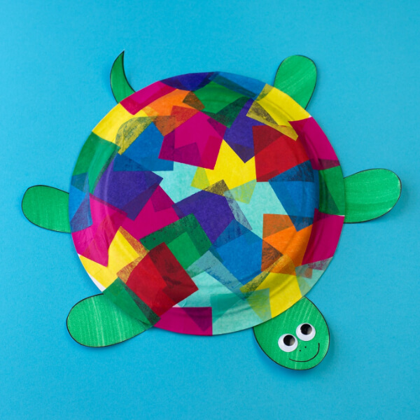 Tissue Paper and Plate Turtle Crafts & Activity For Kids