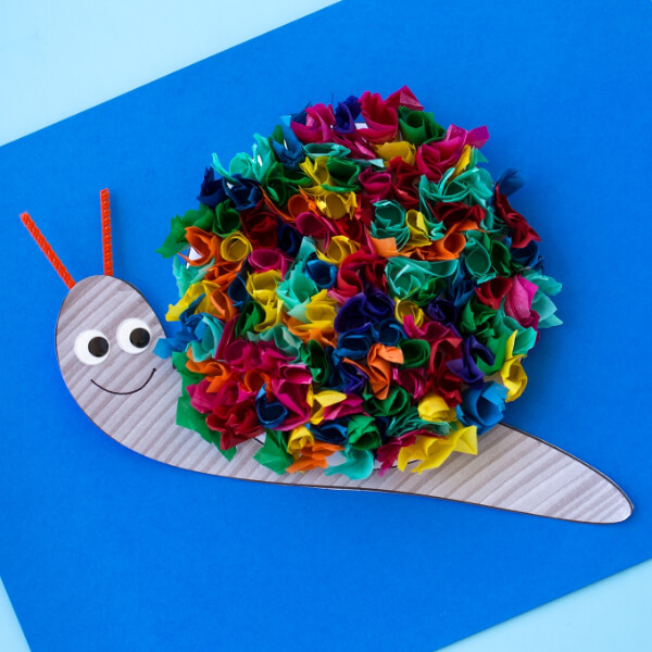 Colorful Tissue Paper Snail
