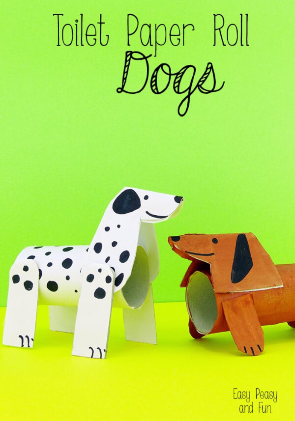 Toilet Roll Animal Crafts for Kids Simple Toilet Paper Roll Dog Craft Idea
