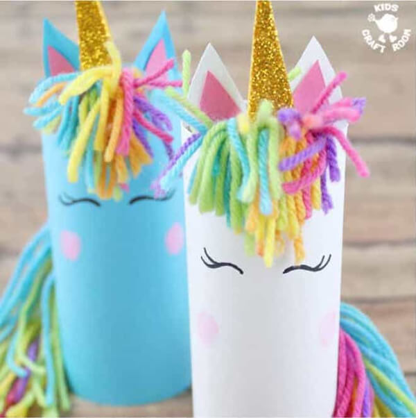 Easy To Make Cardboard Tube Unicorn Craft Idea For Preschoolers