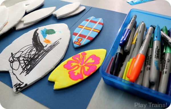 Easy Sports Themed Toy Surfboard Craft Ideas For Kids