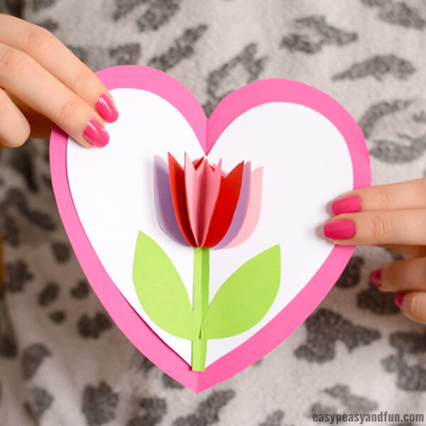 Tulip in a Heart Card
