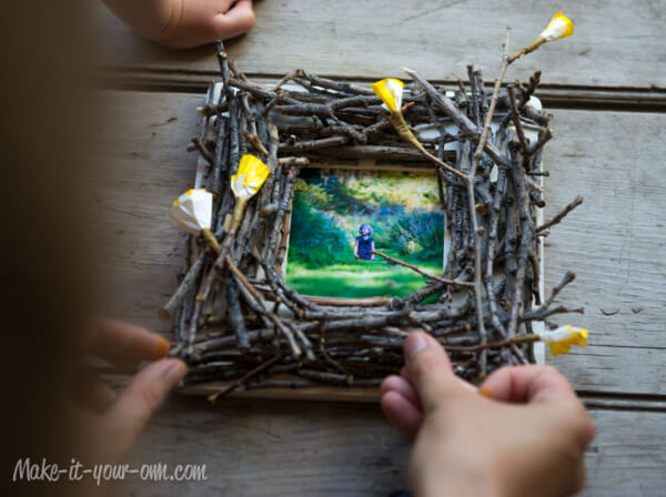 Easy Wood Craft Ideas For Kids Twig Photo Frame Project For Kids