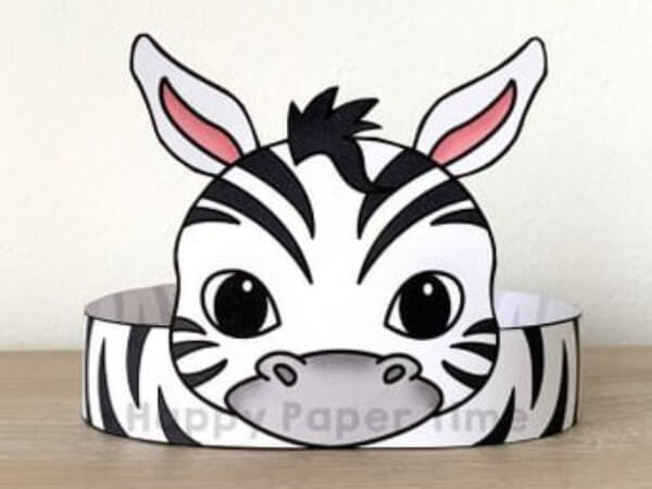 Zebra Crafts & Activities For Kids Zebra Paper Crown Ideas For Kids