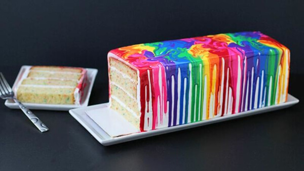 Amazing Melted Rainbow Cake Recipe Dripping Cake Ideas for Kids