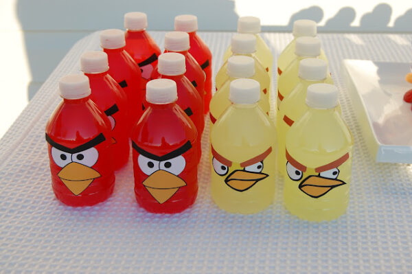 Angry Birds Birthday Party Bottle activities
