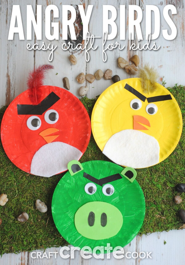 Angry Birds Paper Plate Craft