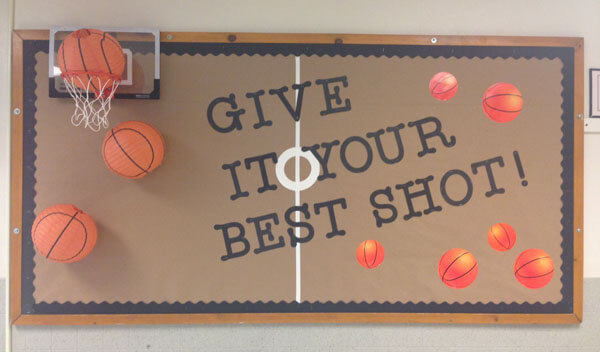 3D Basketball Bulletin Board Idea  For Classroom