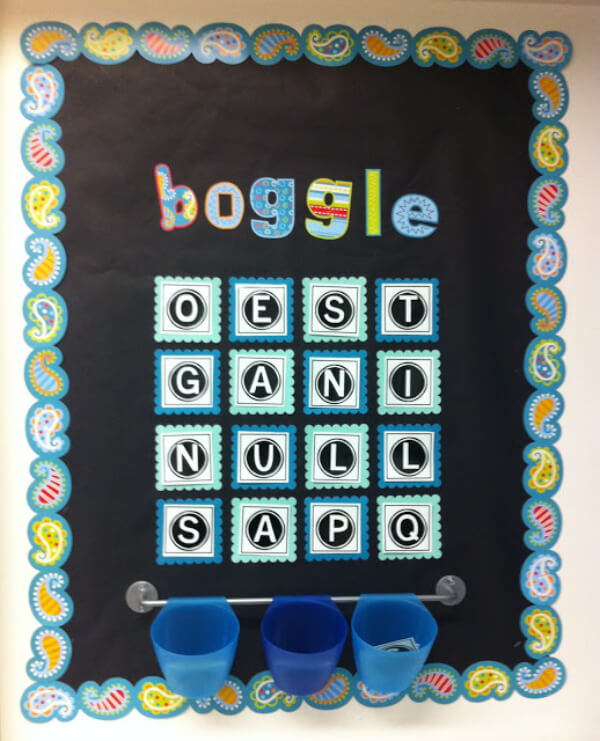 Interactive Bulletin Boards For Classroom Boggle Bulletin Board Idea For Classroom