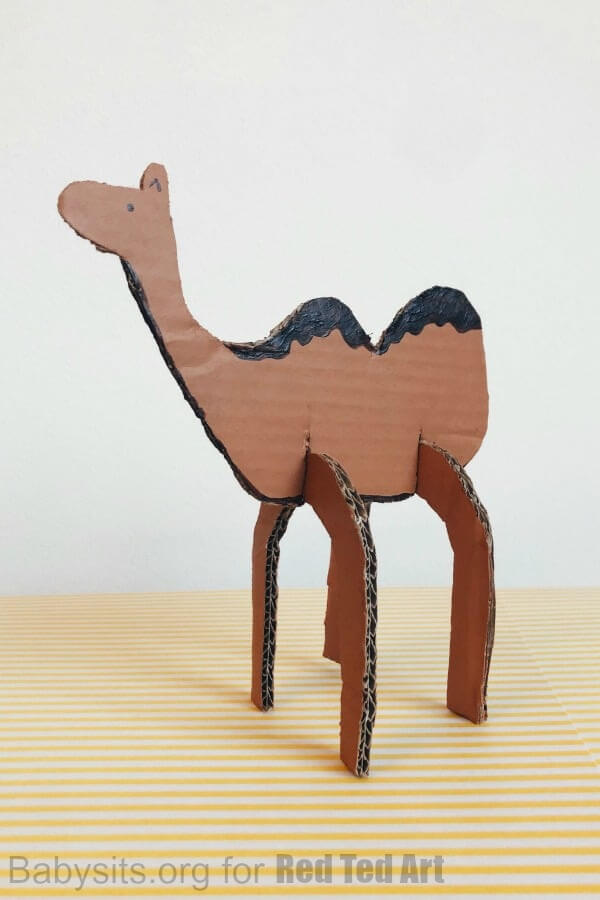 Camel Cardboard Crafts for Kids DIY Easy Cardboard Camel Sculpture Craft