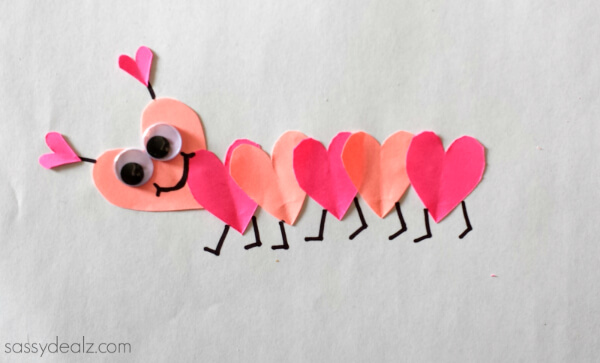 Heart Caterpillar Craft For Kids Valentine's Caterpillar & Butterfly Craft Ideas