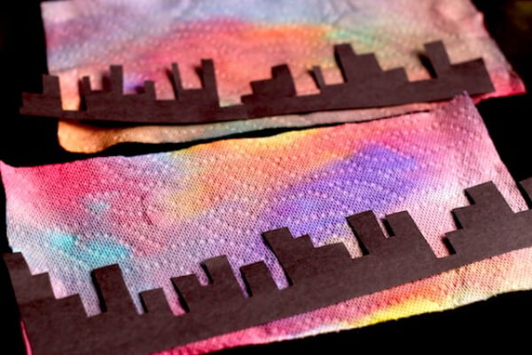 Creative Cloth Painting And City Collage Art Activity