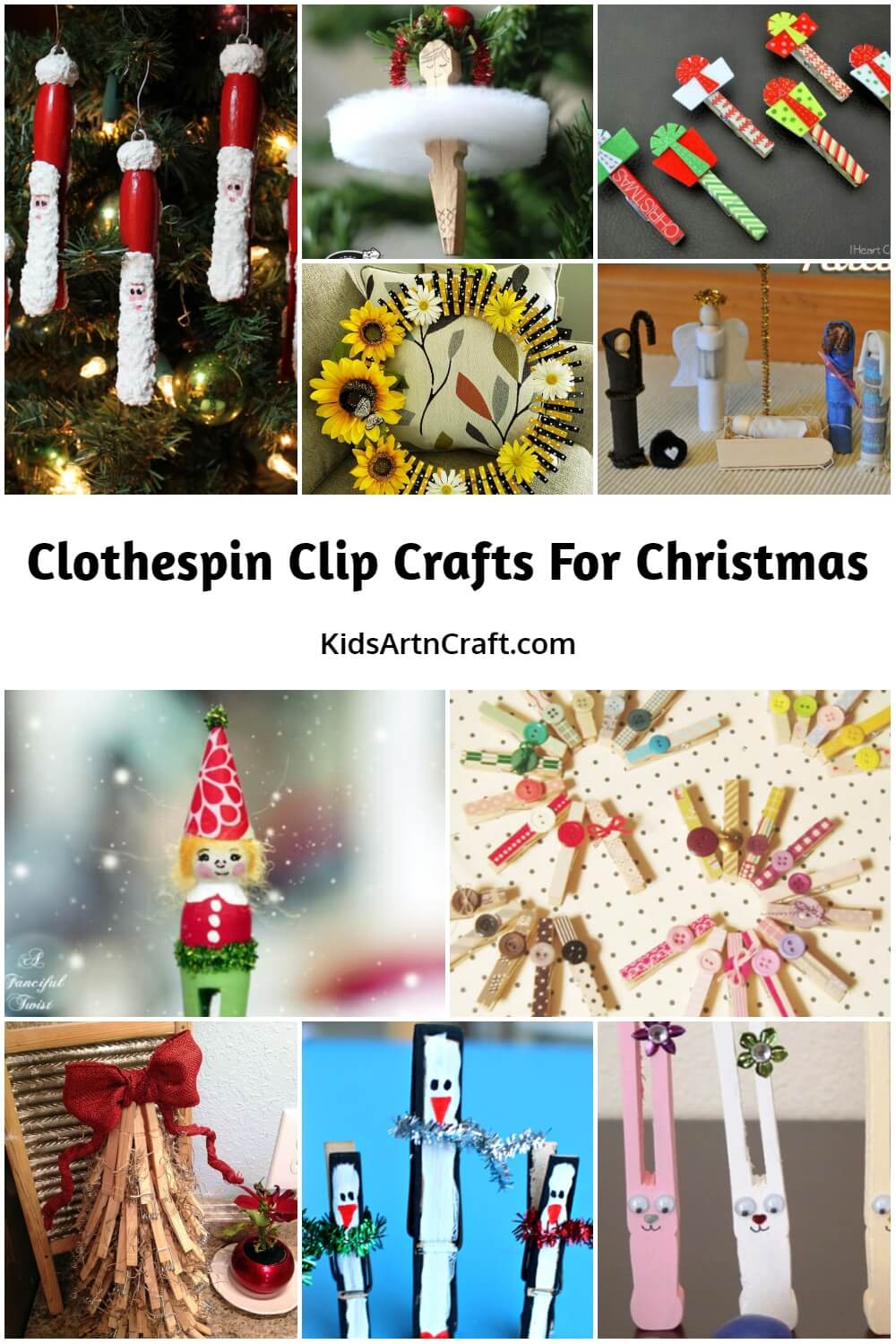 Clothespin Clip Crafts for Christmas