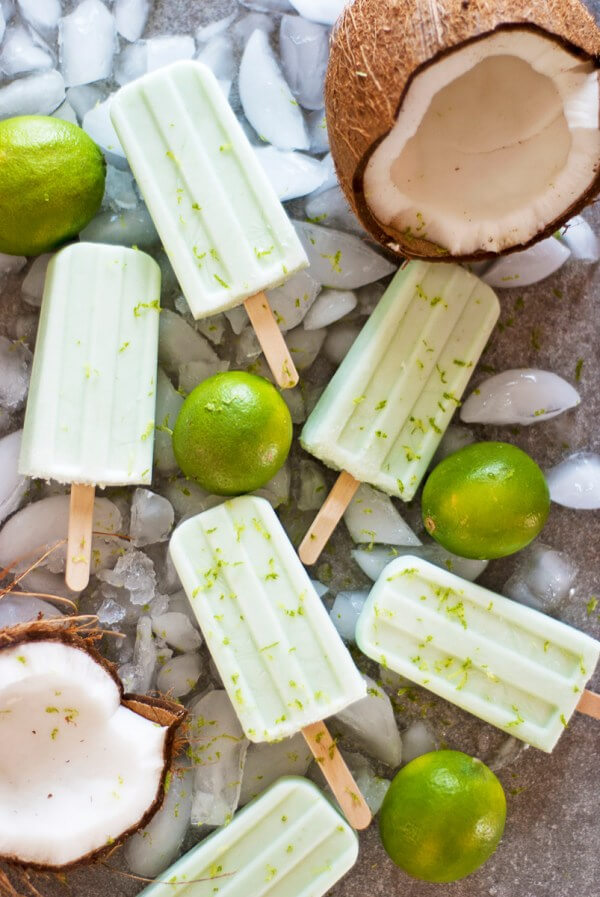 Homemade Popsicle Recipes for Kids Coconut Healthy Lime Popsicles For Toddlers