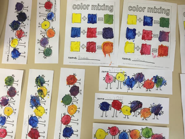 Color Mixing Drawing Ideas For Kids