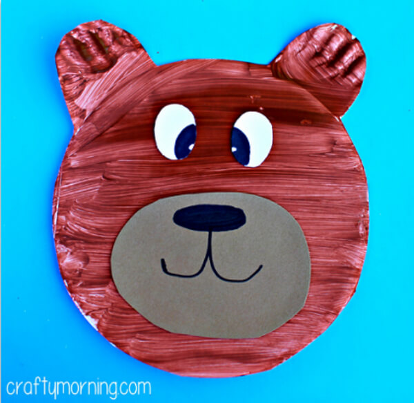 Color Paper Plate Bear Craft Ideas and activities for kids