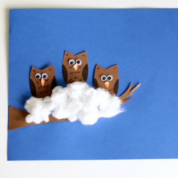Recycled Cotton Owl Babies Craft Ideas