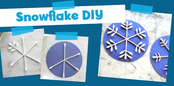 Recycled Crafts That Come From Bathroom Creative Cotton Swab Snowflake Craft
