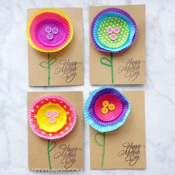 Easy DIY Mother's Day Gifts & Cards Bright and Cheerful Kids-Made for Mother’s Day Card