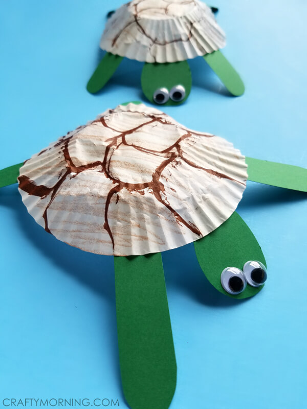 Cupcake Liner Turtles Crafts & Activity For Kids