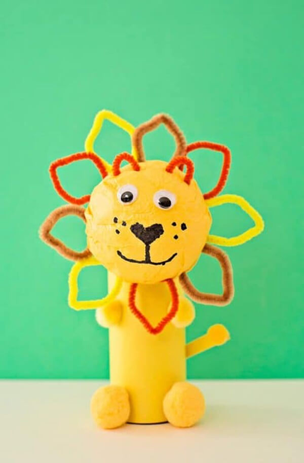 Lion Crafts & Activities for Kids Cute Paper Tube Lion Craft For Preschoolers
