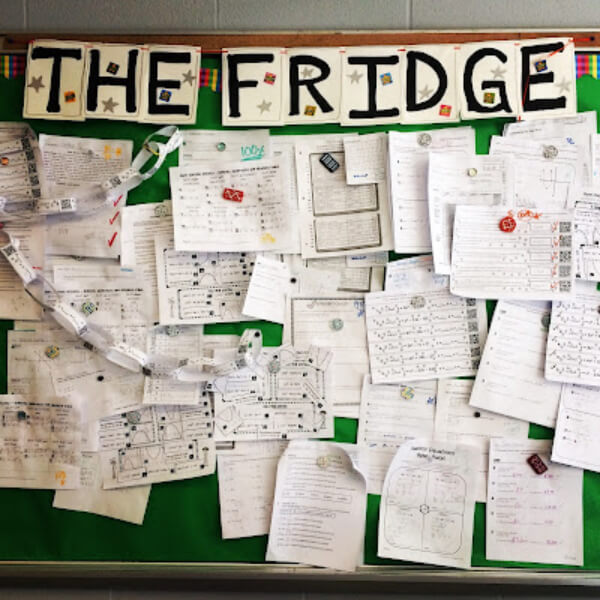 Display Student Math & Science Work On The Fridge