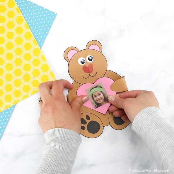 DIY 3D Photo Bear Craft and activities Ideas for Kids