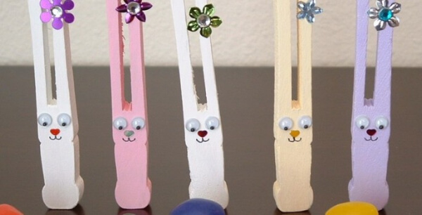 DIY Clothespin Bunnies Christmas Craft Ideas For Decoration