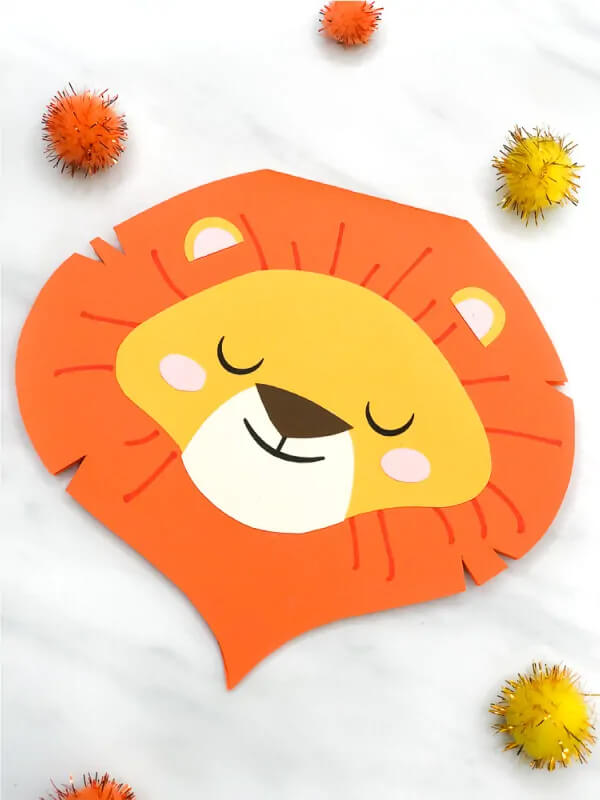 Lion Crafts & Activities for Kids DIY Lion Card Craft For Kids