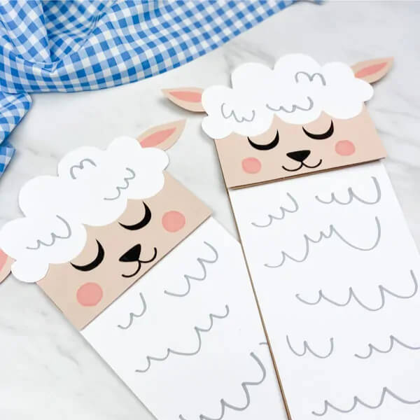 DIY Paper Bag Sheep Puppet Craft and activity For Kids