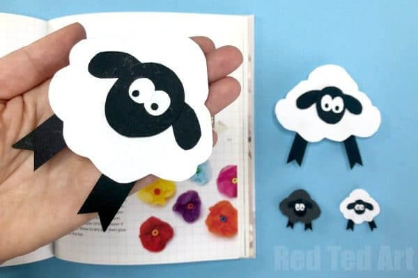 DIY Sheep Corner Bookmark Design Crafts & Activities for Kids