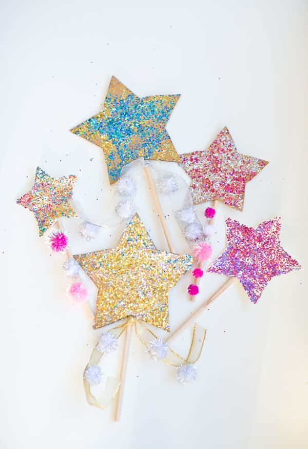 New Year's Eve Crafts for Kids DIY Star Wand For New Year Celebrations