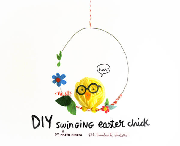 Spring Chick Crafts & Activities For Kids DIY Swinging Easter Chick Craft For Kids