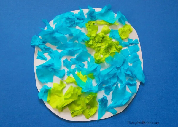 Art Project Ideas for 2nd Grade DIY Tissue Paper Earth Day Craft For Kids