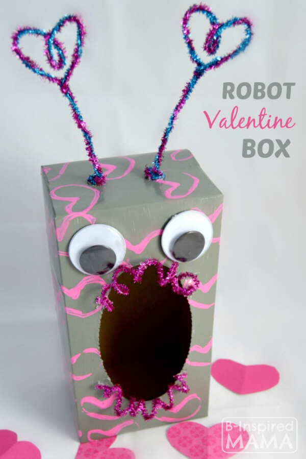 DIY Valentine Robot Box