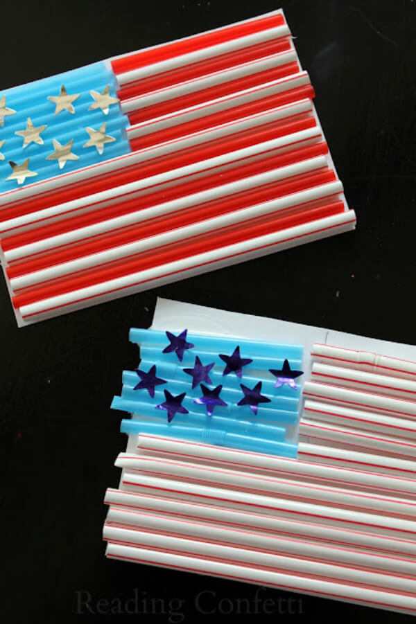 American Flag Crafts For Kids Drinking Straw American Flag Crafts For Kids