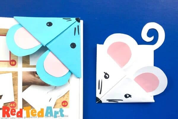 Easy Corner Rat Bookmark Rat Crafts & Activities for Kids