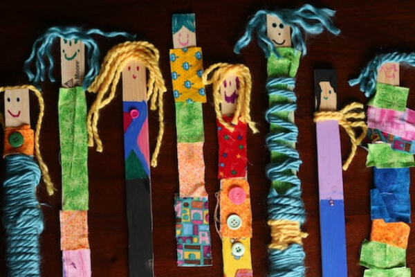 Easy Paint Stick Dolls Craft Ideas For Kids