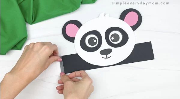 Easy Panda Headband Craft Template For Kids