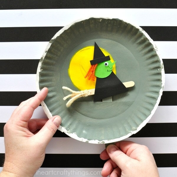 Easy Playful Paper Plate Halloween Craft For Kids