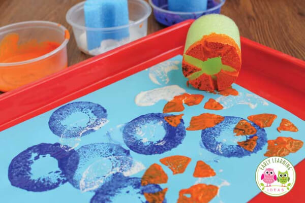 Easy Pool Noddles Paint Craft For Preschoolers