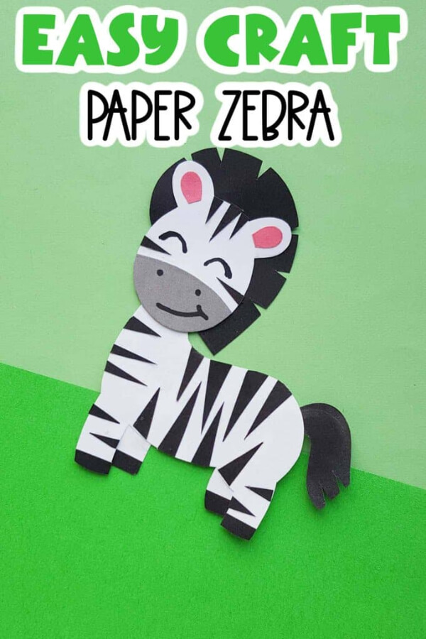 Easy Zebra Paper Craft For Preschoolers