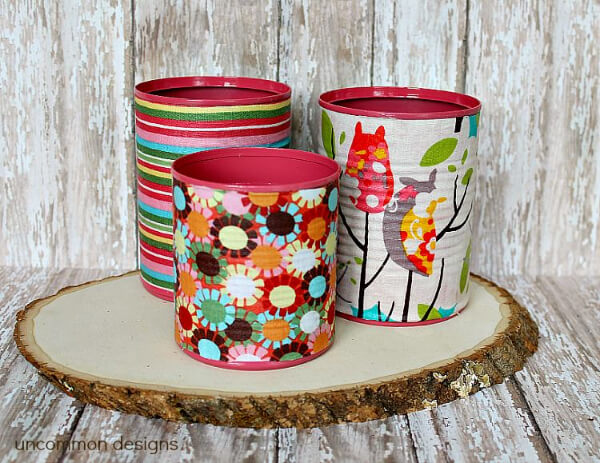 Fabric Covered Aluminum Can Organizers