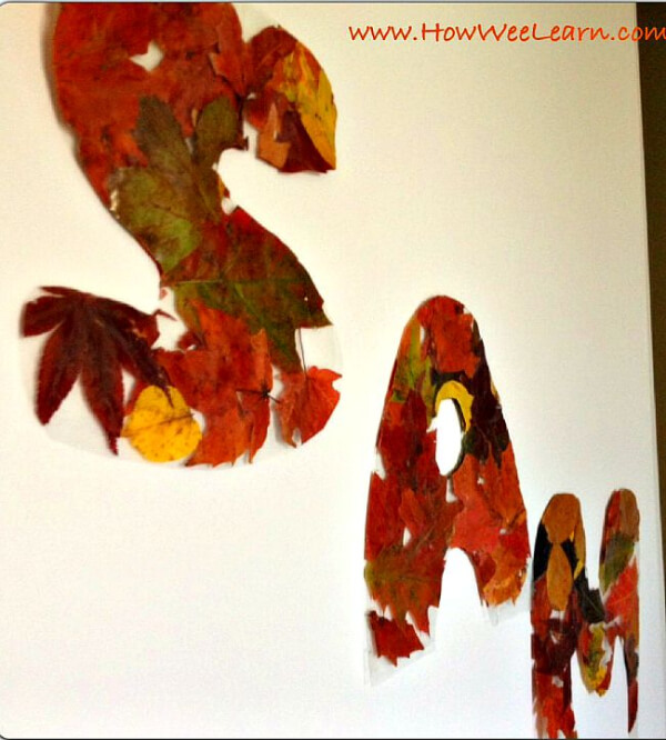 Arts and Crafts Ideas for Toddlers Fall Leaf Letters Craft