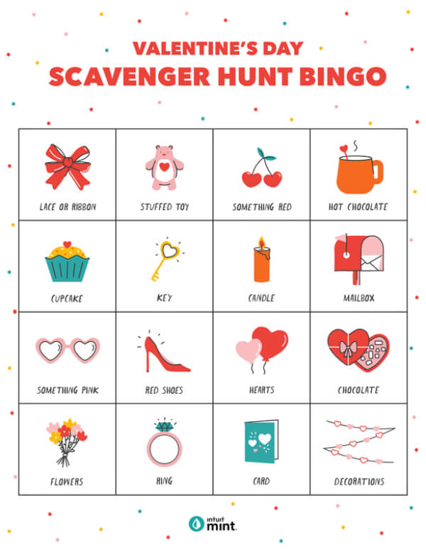  Spring Scavenger Hunt Ideas for Kids Free Valentine's Day Scavenger Hunt